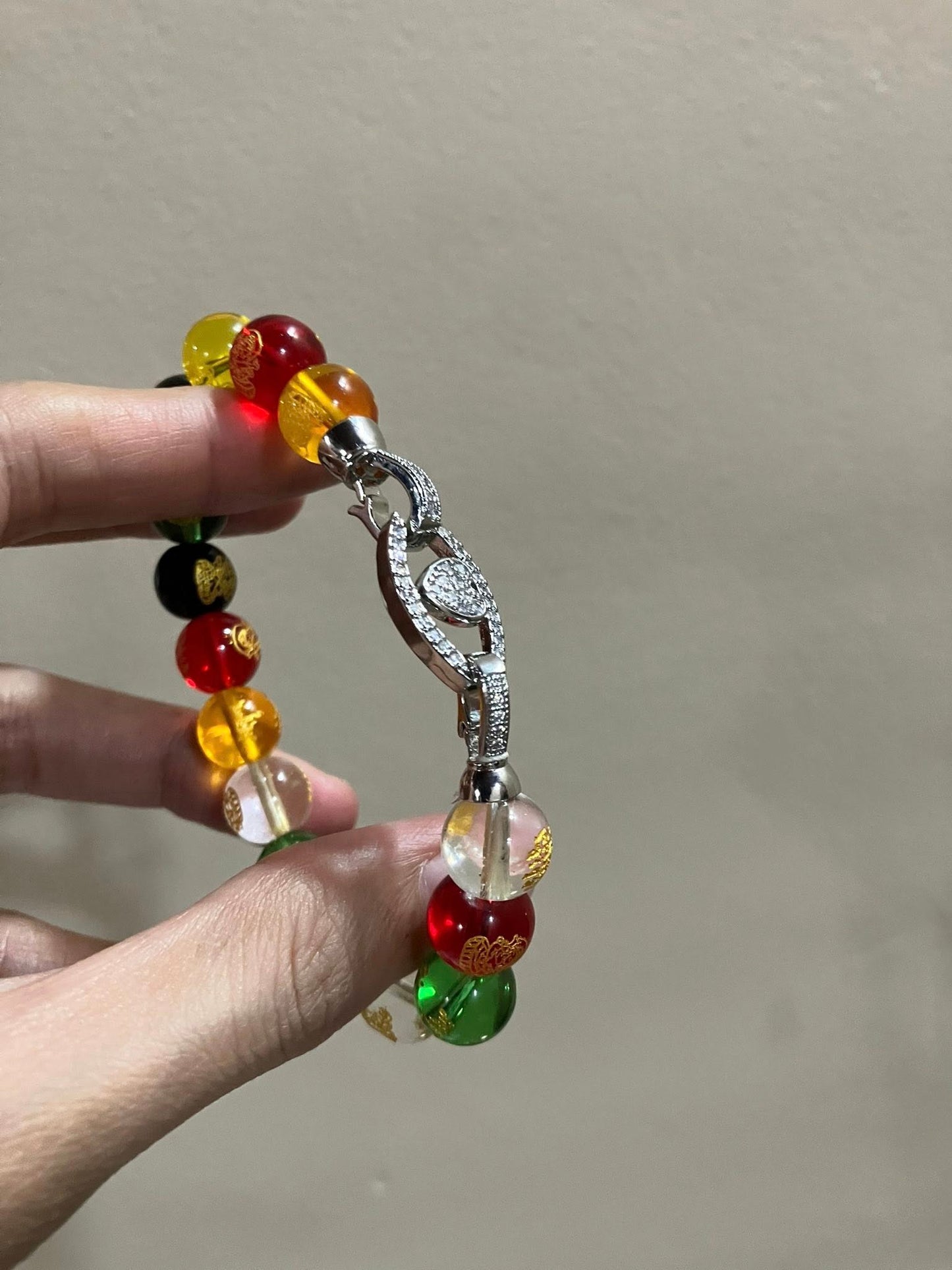 God of Wealth 5 Elements Crystal Bracelet