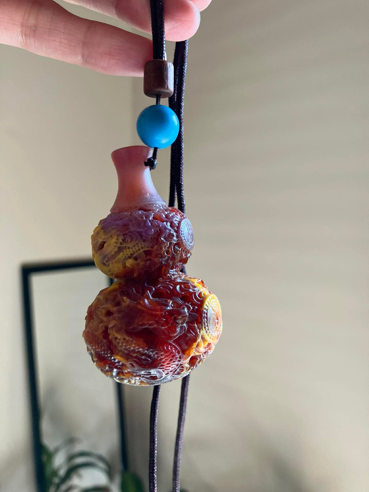 Ambergris Dragon Hulu Gourd Talisman
