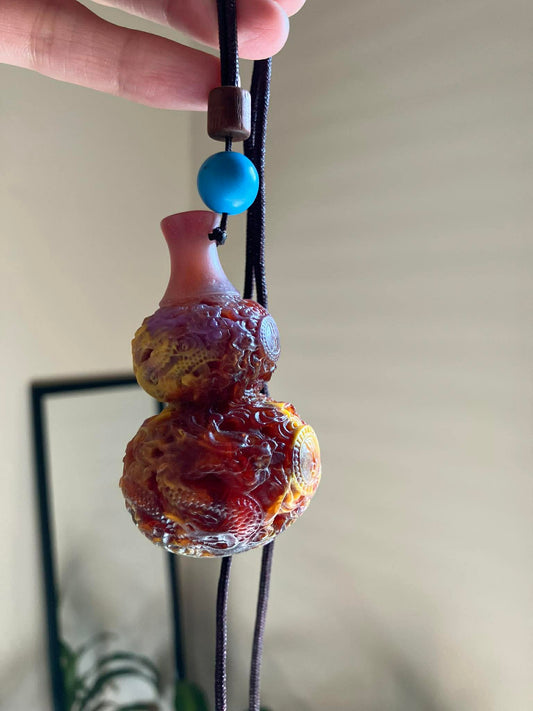 Ambergris Dragon Hulu Gourd Talisman