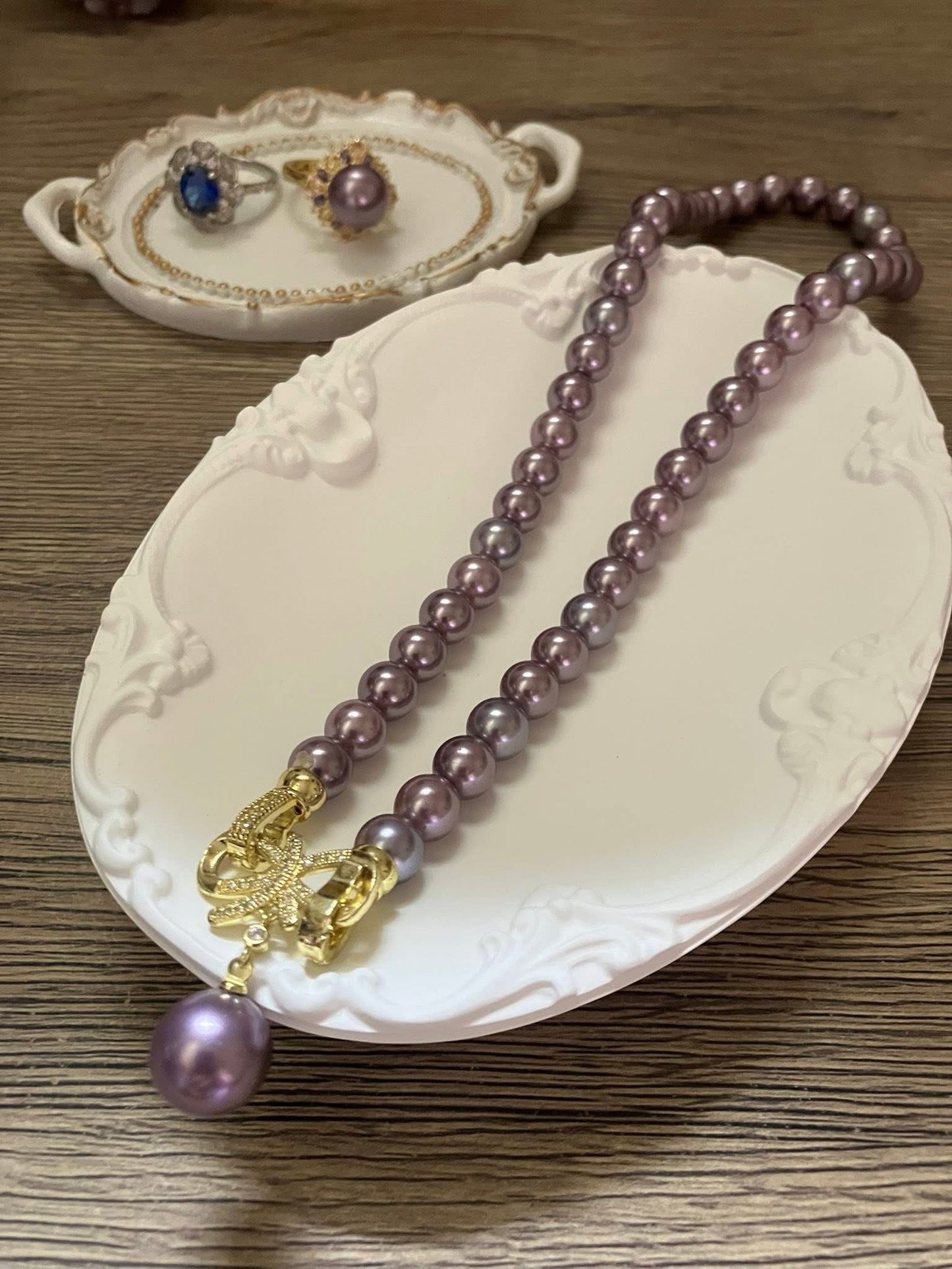 AAA South Sea Purple Pearl Necklace