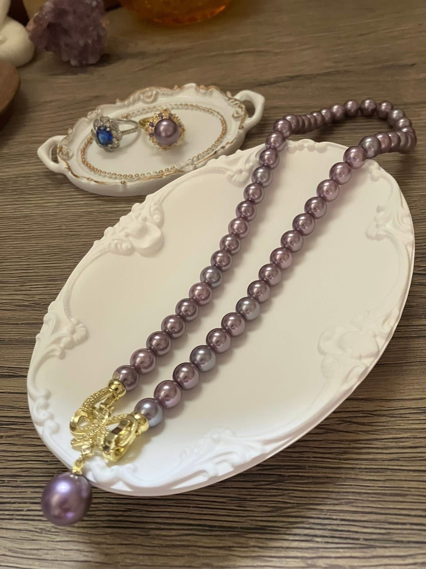 AAA South Sea Purple Pearl Necklace